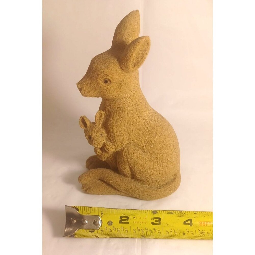 Rare Vintage Kangaroo & Joey Sandstone Figurine Sculpture Handmade in Australia - Picture 4 of 9